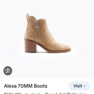Phillip Lim 70 mm boots. Alexa tobacco bootie. Size 39